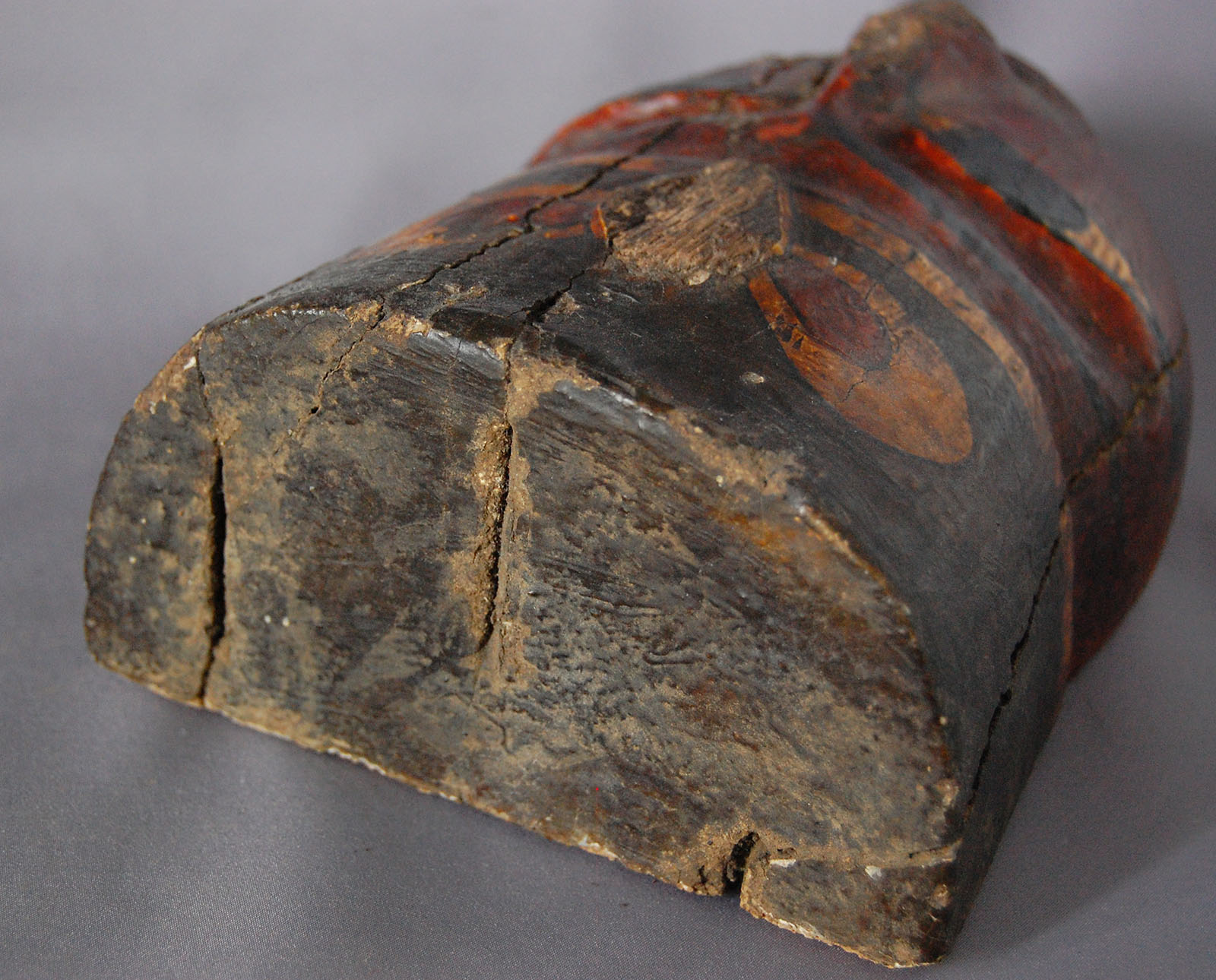 Egyptian Wood Mummy Mask Painted - Image 17