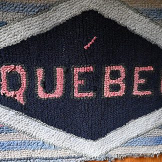 Early Quebec Canadian Hand Hooked Rug